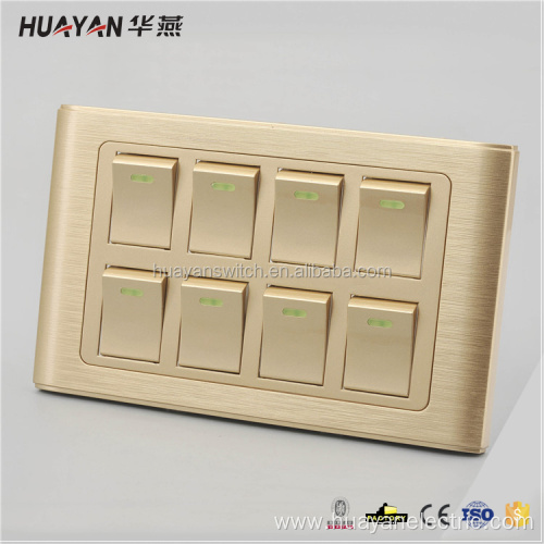Latest Arrival golden 8 gangs switches directly sale